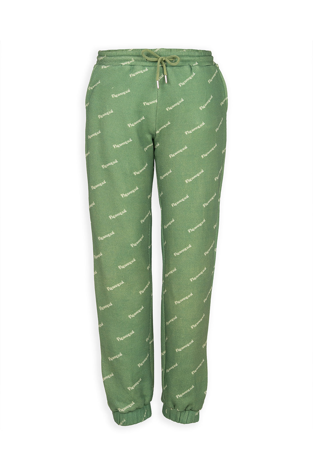 Phenomenal Green Cotton Fleece Joggers