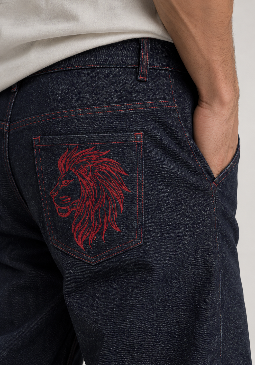 Phenomenal Cotton Denim Embroidery Jeans